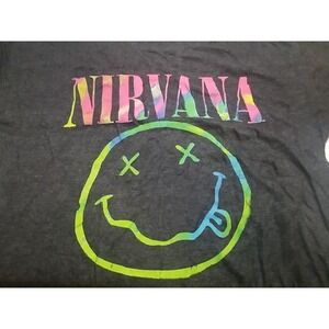 Nirvana Short Sleeve Crew Neck‎ Shirt XS Graphic Print